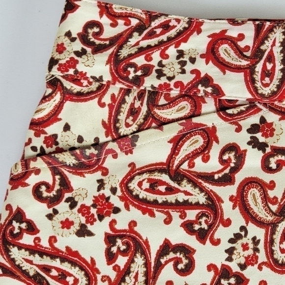 Lady Hagen Tango Red Woven Paisley Print Golf Skirt/Skort Sz 8 - Picture 4 of 14